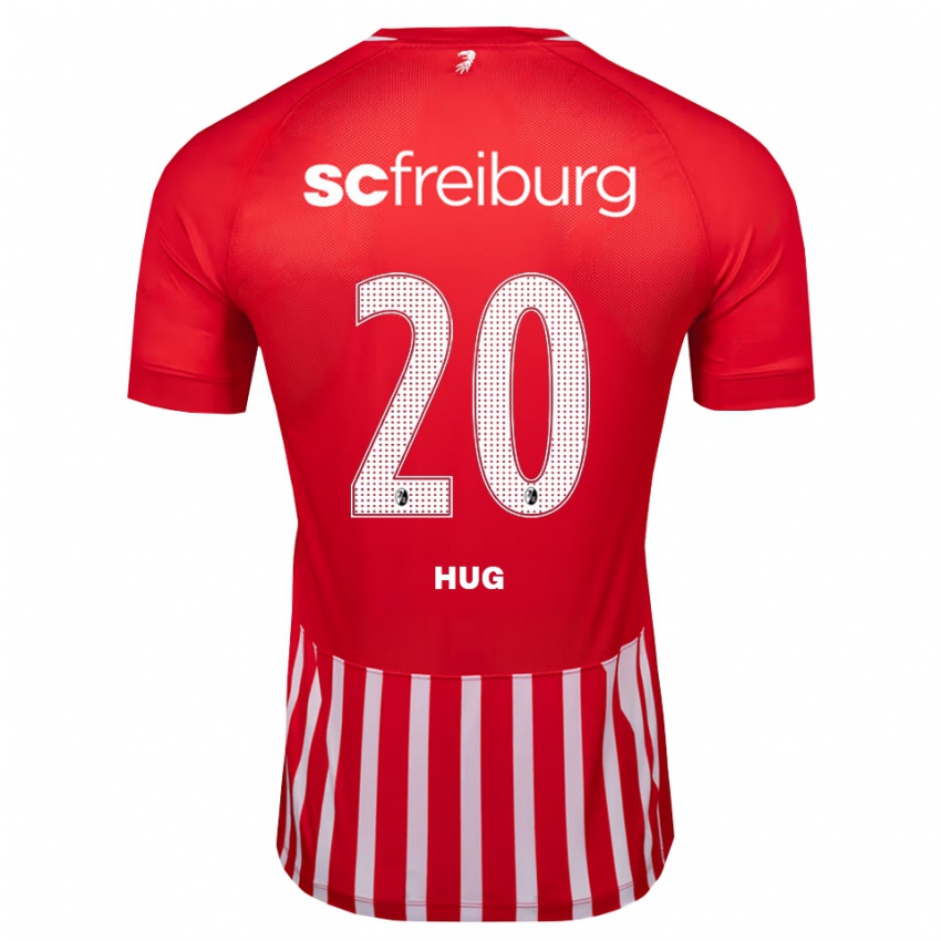 גברים Nico Hug #20 אדום לבן שחור ג'רזי ביתית 2026/27 חולצה קצרה