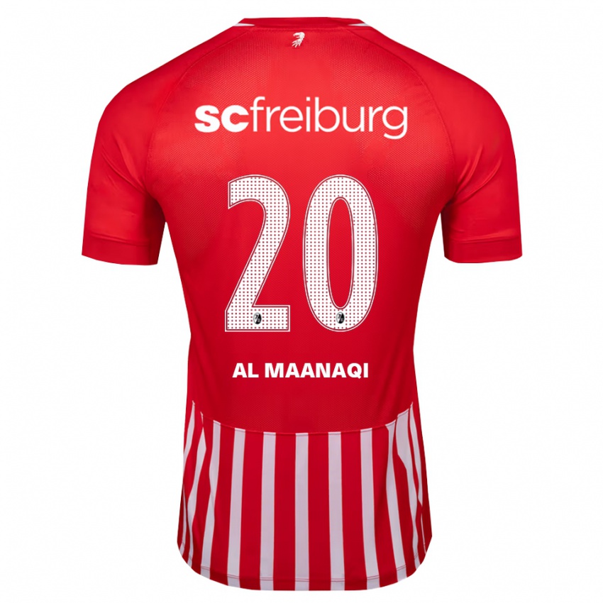 גברים Jawad Al Maanaqi #20 אדום לבן שחור ג'רזי ביתית 2026/27 חולצה קצרה