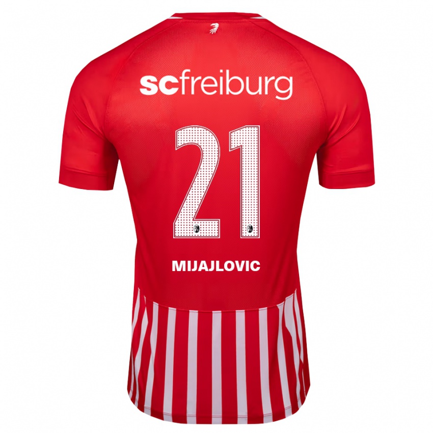 גברים Mladen Mijajlovic #21 אדום לבן שחור ג'רזי ביתית 2026/27 חולצה קצרה