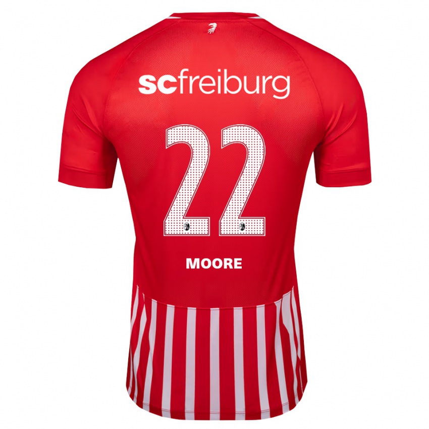 גברים Noah Moore #22 אדום לבן שחור ג'רזי ביתית 2026/27 חולצה קצרה