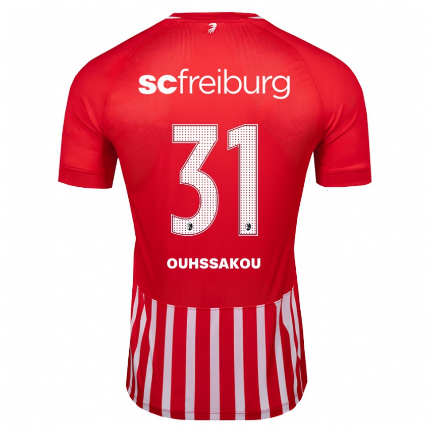 גברים Essad Ouhssakou #31 אדום לבן שחור ג'רזי ביתית 2026/27 חולצה קצרה