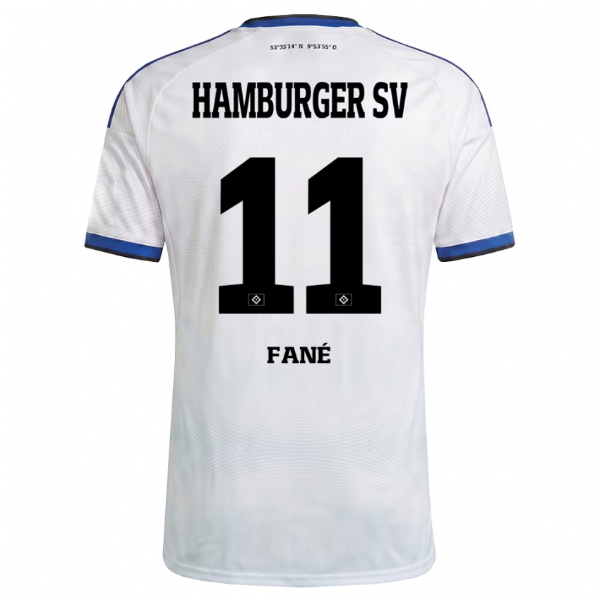 גברים Sidi Fané #11 לבן שחור כחול ג'רזי ביתית 2026/27 חולצה קצרה