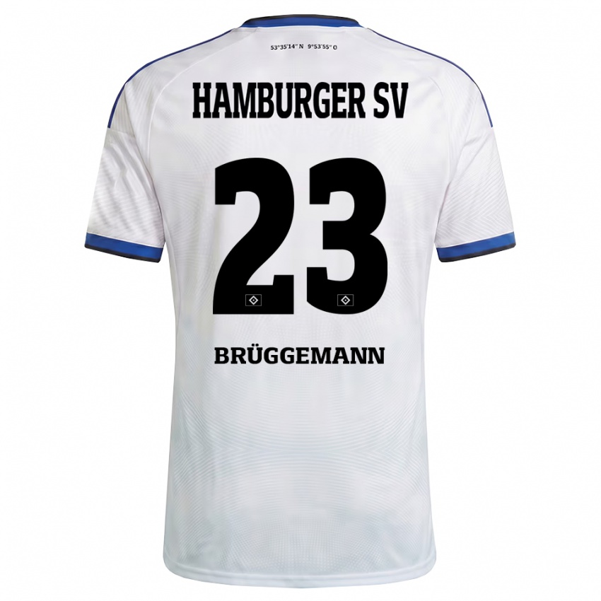 גברים William Brüggemann #23 לבן שחור כחול ג'רזי ביתית 2026/27 חולצה קצרה