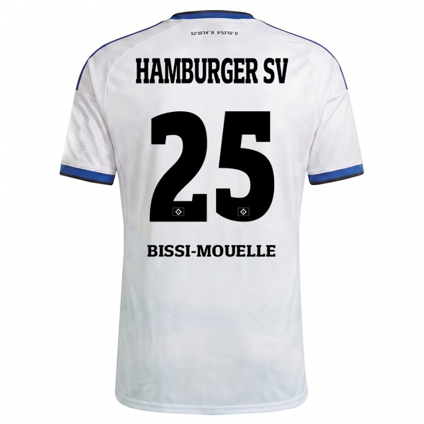 גברים Jason Bissi-Mouelle #25 לבן שחור כחול ג'רזי ביתית 2026/27 חולצה קצרה