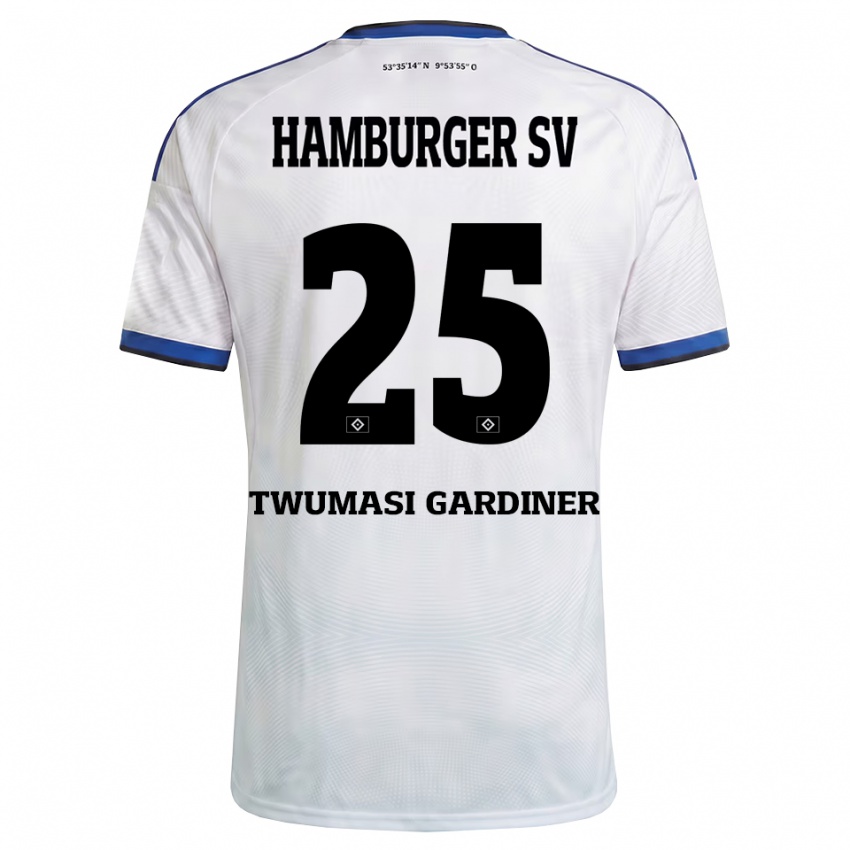 גברים Kevin Twumasi Gardiner #25 לבן שחור כחול ג'רזי ביתית 2026/27 חולצה קצרה