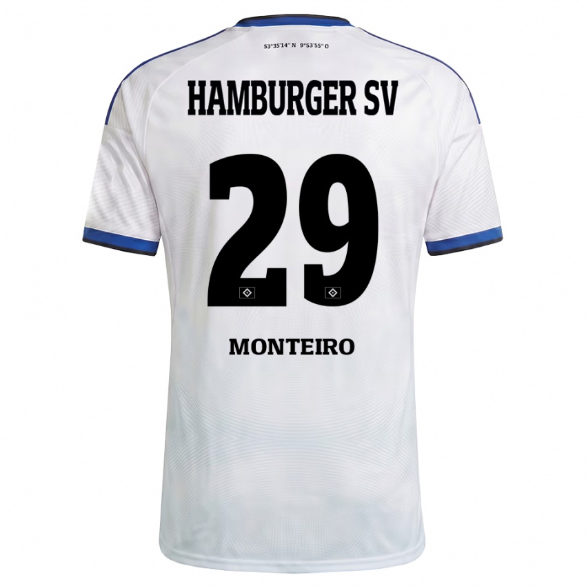 גברים Alfa Monteiro #29 לבן שחור כחול ג'רזי ביתית 2026/27 חולצה קצרה