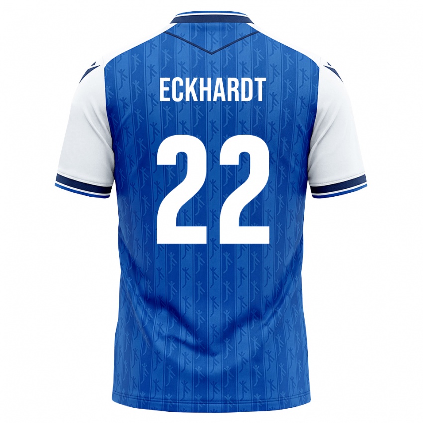 גברים Aaron Eckhardt #22 כחול מלכותי לבן ג'רזי ביתית 2026/27 חולצה קצרה