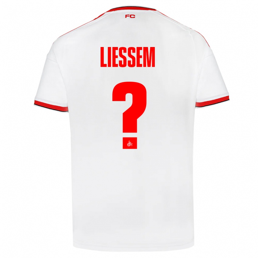 גברים Levi Ließem #0 לבן אדום שחור ג'רזי ביתית 2026/27 חולצה קצרה