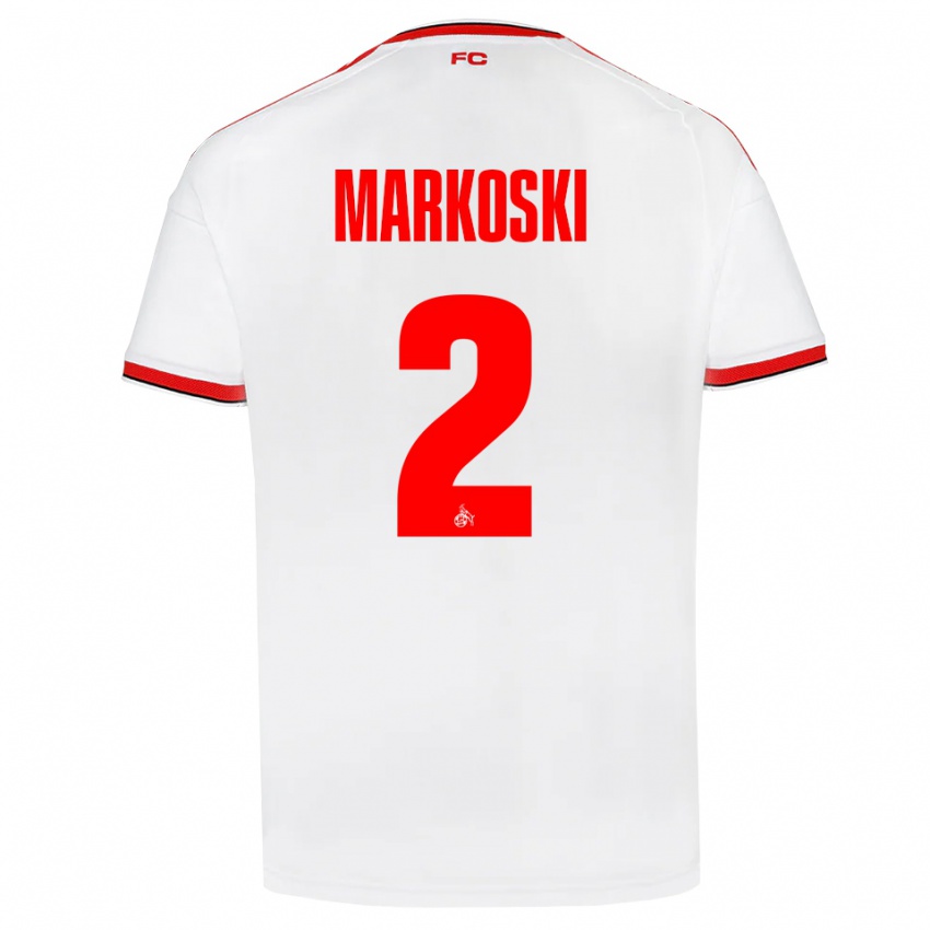 גברים Kristian Markoski #2 לבן אדום שחור ג'רזי ביתית 2026/27 חולצה קצרה