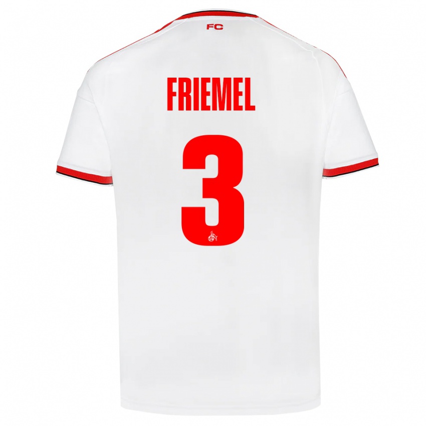 גברים Jonathan Friemel #3 לבן אדום שחור ג'רזי ביתית 2026/27 חולצה קצרה