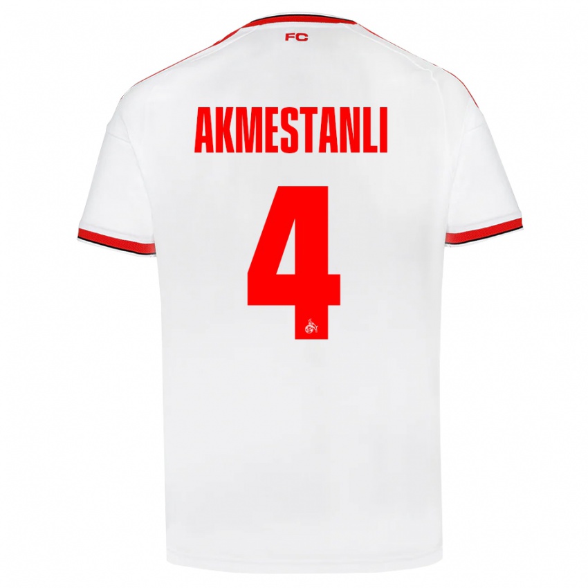 גברים Teoman Akmestanli #4 לבן אדום שחור ג'רזי ביתית 2026/27 חולצה קצרה