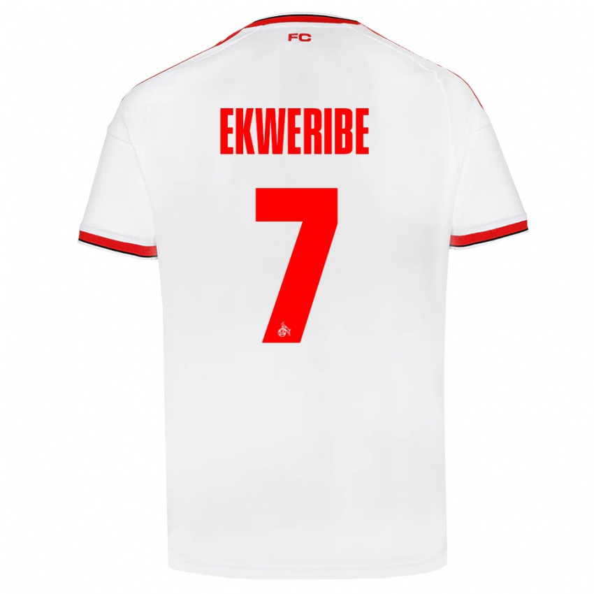 גברים Kevin Ekweribe #7 לבן אדום שחור ג'רזי ביתית 2026/27 חולצה קצרה