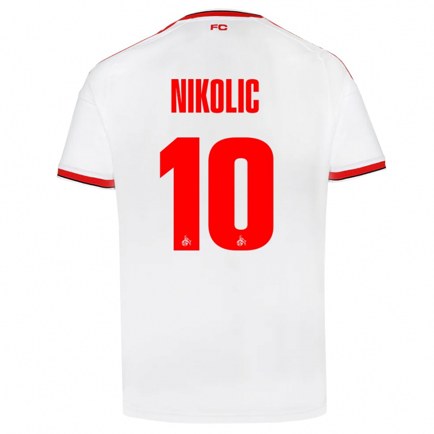 גברים Milan Nikolic #10 לבן אדום שחור ג'רזי ביתית 2026/27 חולצה קצרה