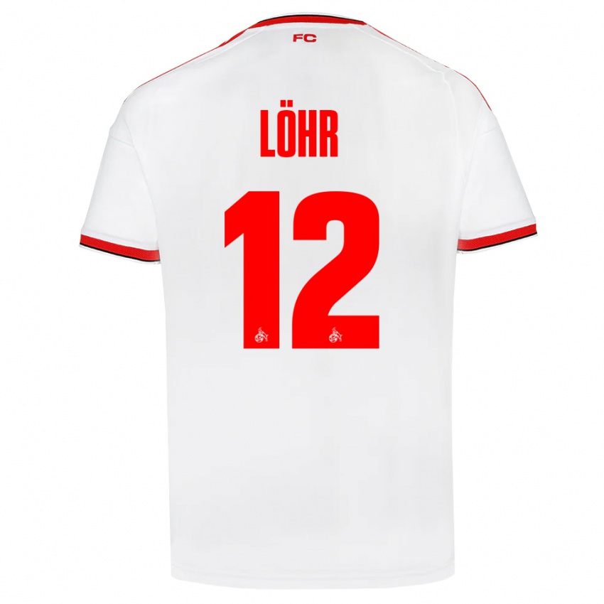 גברים Max Löhr #12 לבן אדום שחור ג'רזי ביתית 2026/27 חולצה קצרה