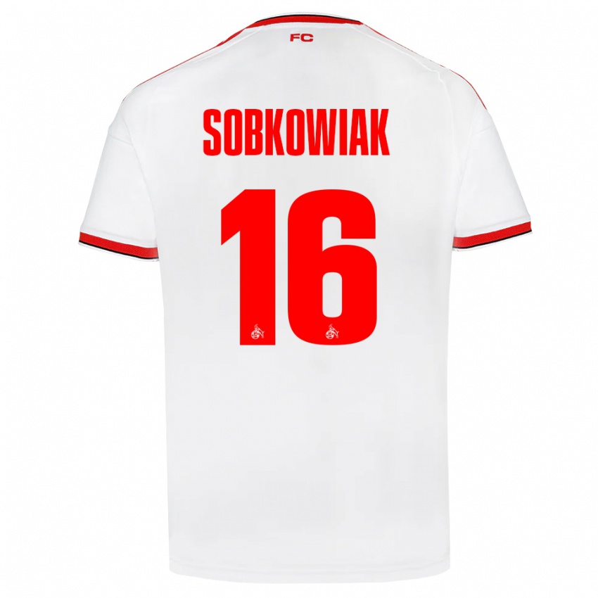 גברים Jannis Sobkowiak #16 לבן אדום שחור ג'רזי ביתית 2026/27 חולצה קצרה
