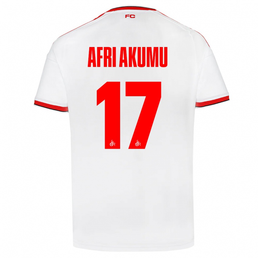גברים Maik Afri Akumu #17 לבן אדום שחור ג'רזי ביתית 2026/27 חולצה קצרה
