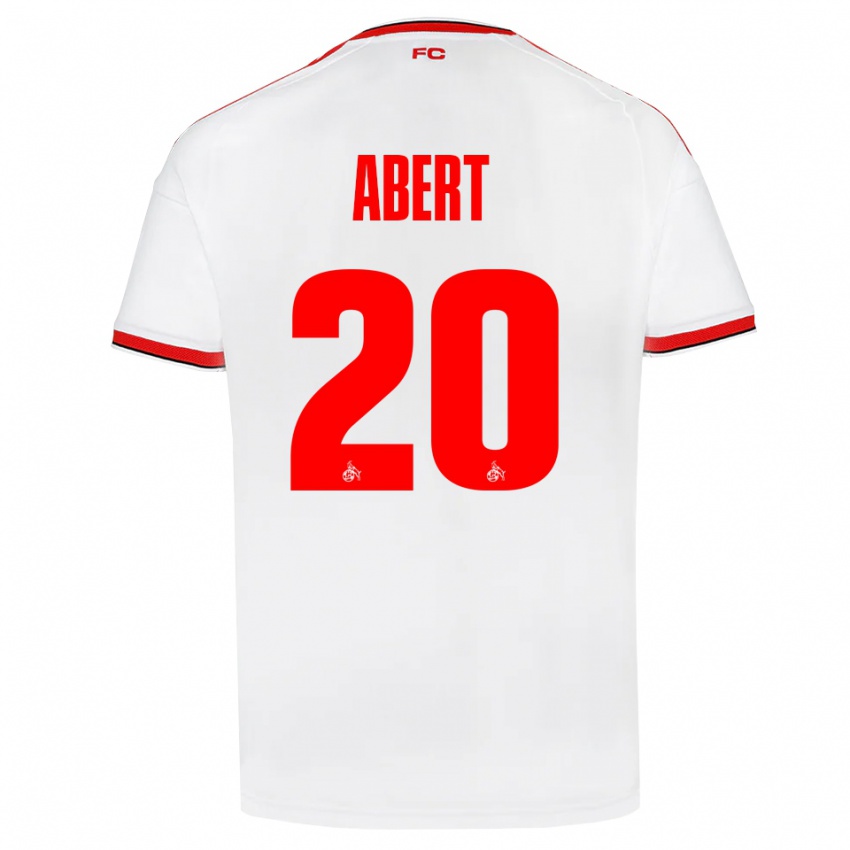 גברים Niklas Abert #20 לבן אדום שחור ג'רזי ביתית 2026/27 חולצה קצרה