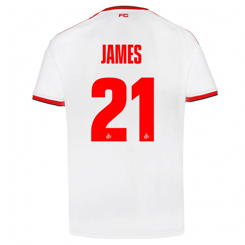 גברים Martin James #21 לבן אדום שחור ג'רזי ביתית 2026/27 חולצה קצרה