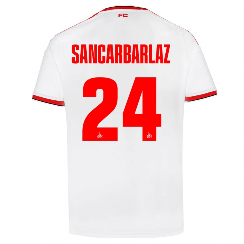 גברים Keyhan Sancarbarlaz #24 לבן אדום שחור ג'רזי ביתית 2026/27 חולצה קצרה