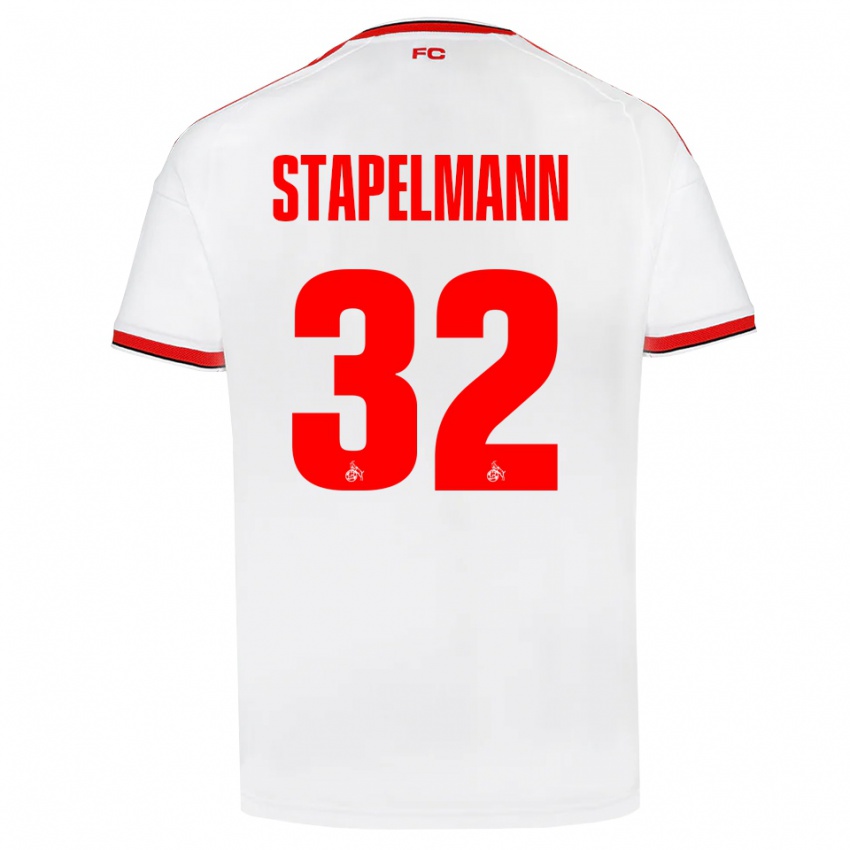 גברים Luis Stapelmann #32 לבן אדום שחור ג'רזי ביתית 2026/27 חולצה קצרה