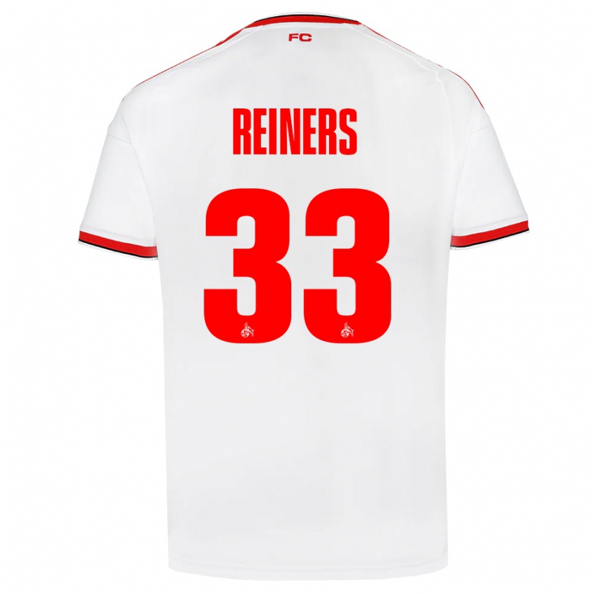 גברים Leonard Reiners #33 לבן אדום שחור ג'רזי ביתית 2026/27 חולצה קצרה