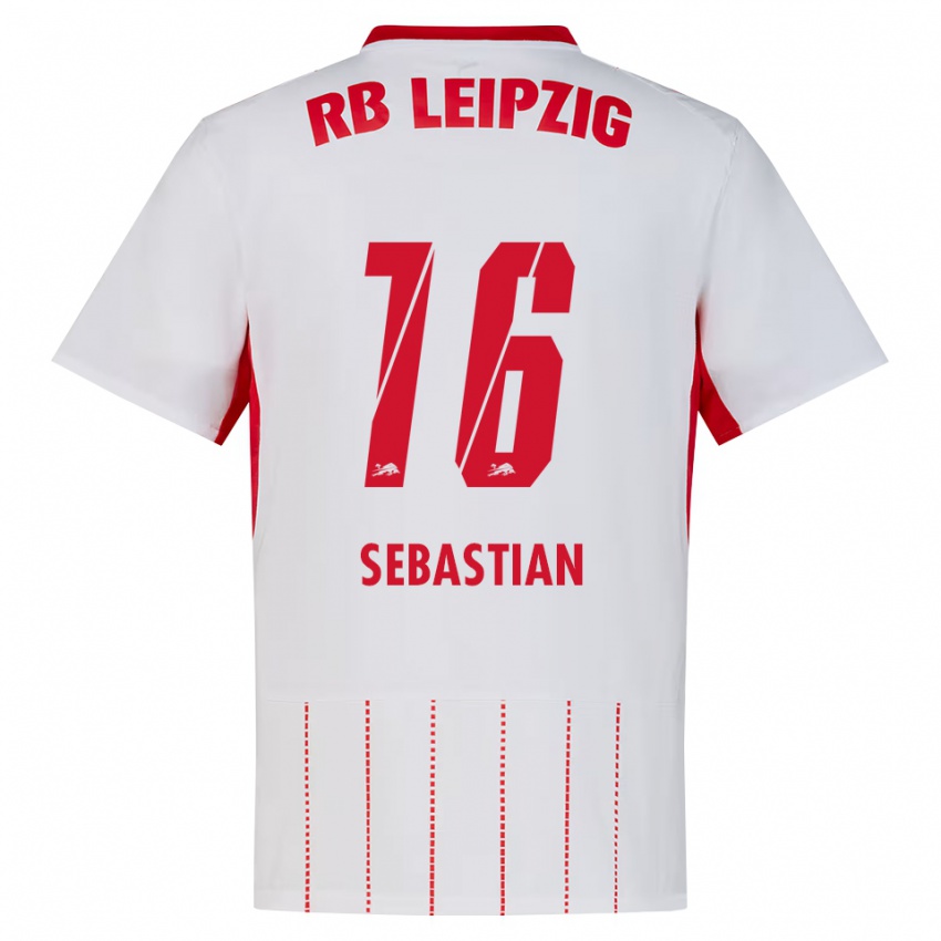 גברים Jordy Sebastian #16 אדום לבן צהוב ג'רזי ביתית 2026/27 חולצה קצרה