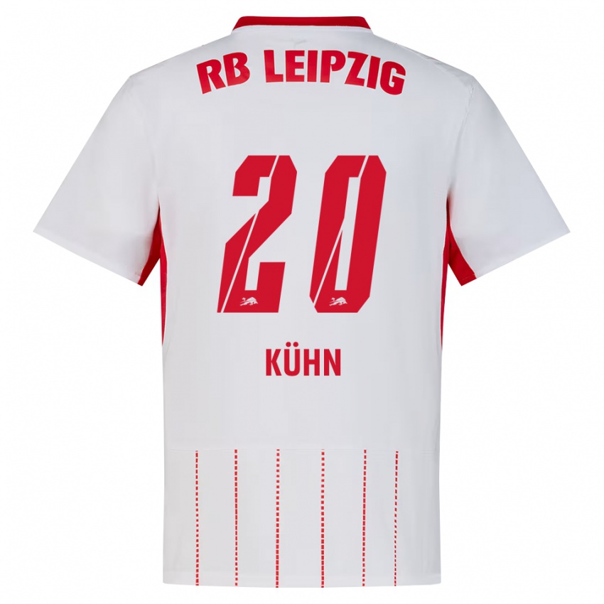 גברים Janne Kühn #20 אדום לבן צהוב ג'רזי ביתית 2026/27 חולצה קצרה