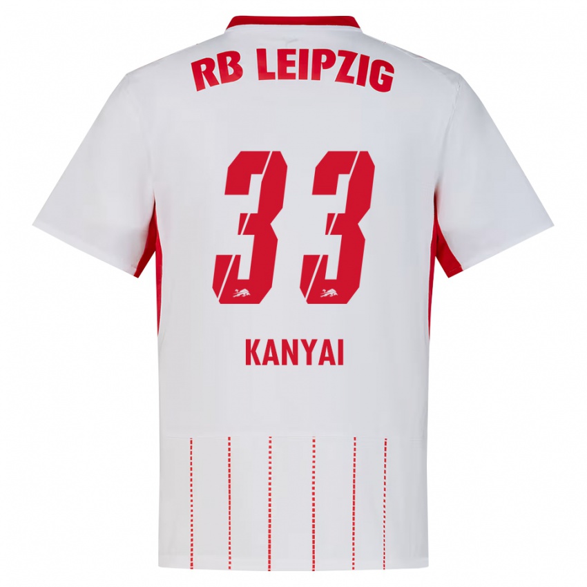 גברים Janos Kanyai #33 אדום לבן צהוב ג'רזי ביתית 2026/27 חולצה קצרה
