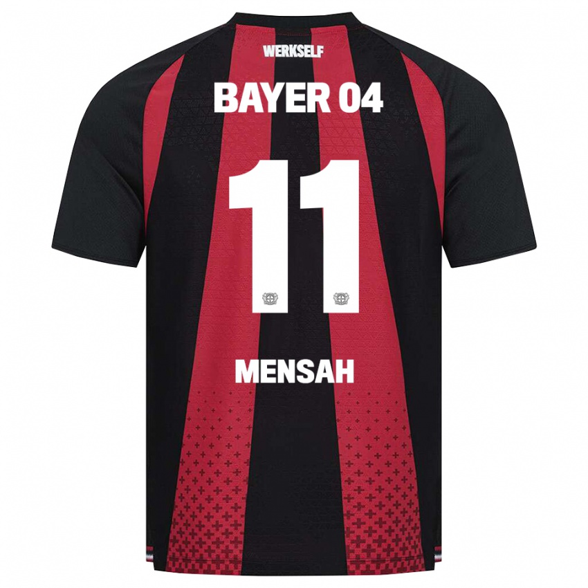 גברים Jeremiah Mensah #11 שחור לבן אדום ג'רזי ביתית 2026/27 חולצה קצרה