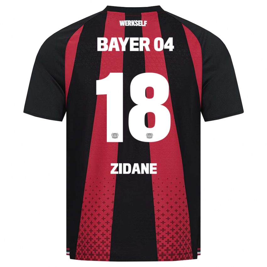 גברים Rayan Zidane #18 שחור לבן אדום ג'רזי ביתית 2026/27 חולצה קצרה