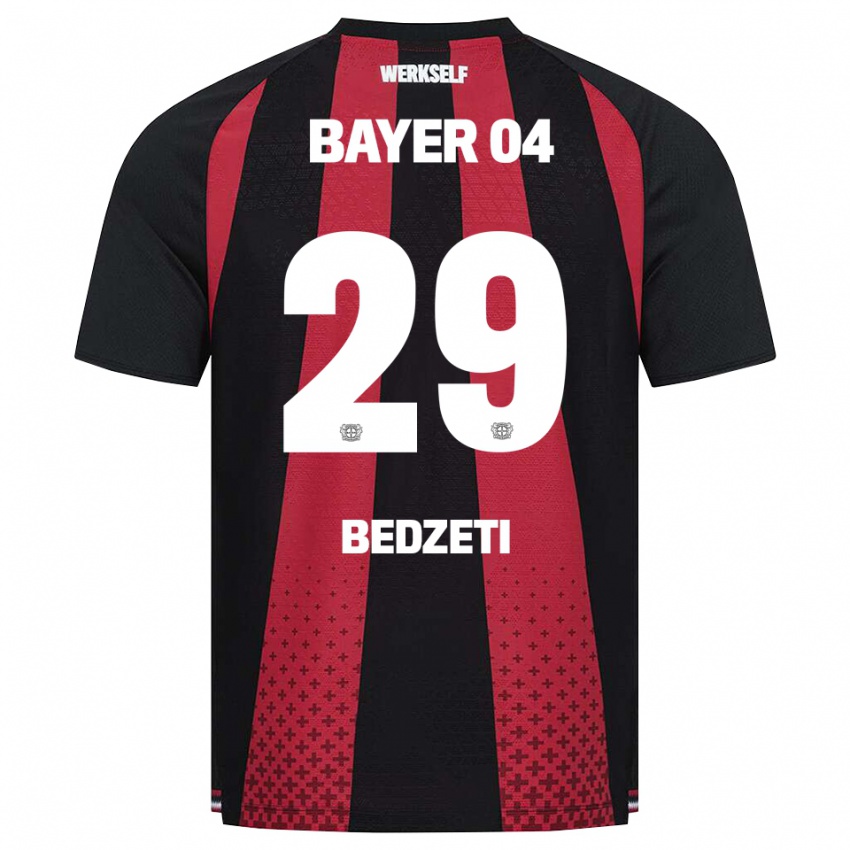 גברים Valon Bedzeti #29 שחור לבן אדום ג'רזי ביתית 2026/27 חולצה קצרה