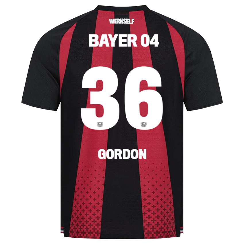 גברים Max Gordon #36 שחור לבן אדום ג'רזי ביתית 2026/27 חולצה קצרה