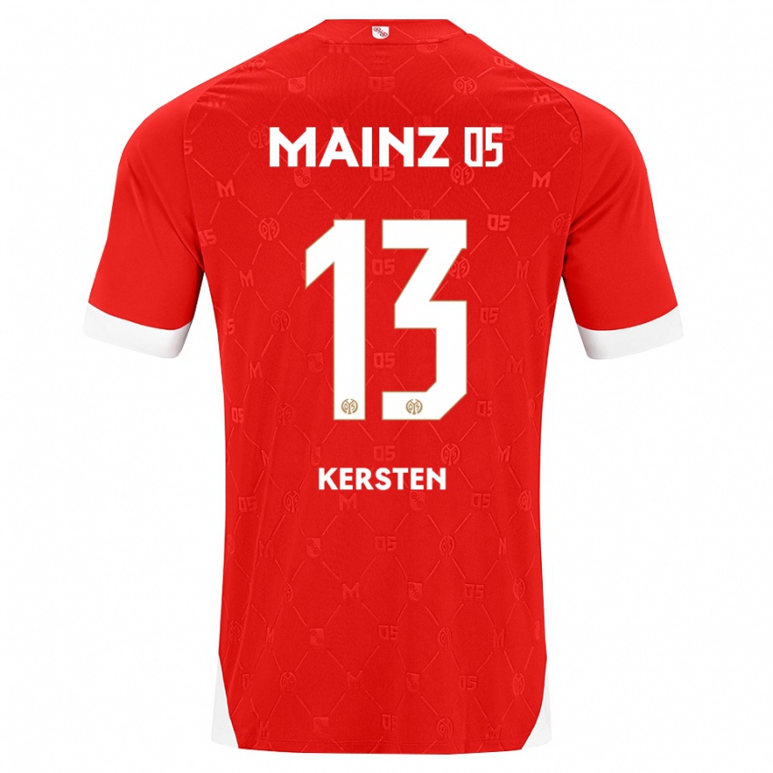 גברים Alessio Kersten #13 אדום לבן ג'רזי ביתית 2026/27 חולצה קצרה