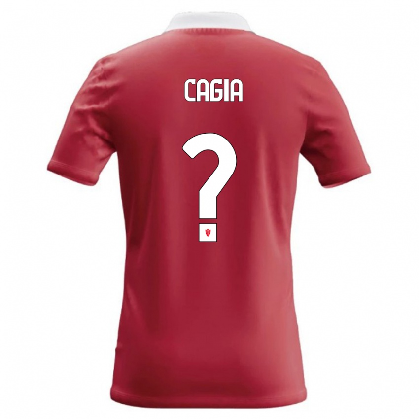 גברים Gabriele Cagia #0 אדום לבן ג'רזי ביתית 2026/27 חולצה קצרה