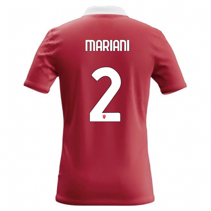 גברים Christian Mariani #2 אדום לבן ג'רזי ביתית 2026/27 חולצה קצרה