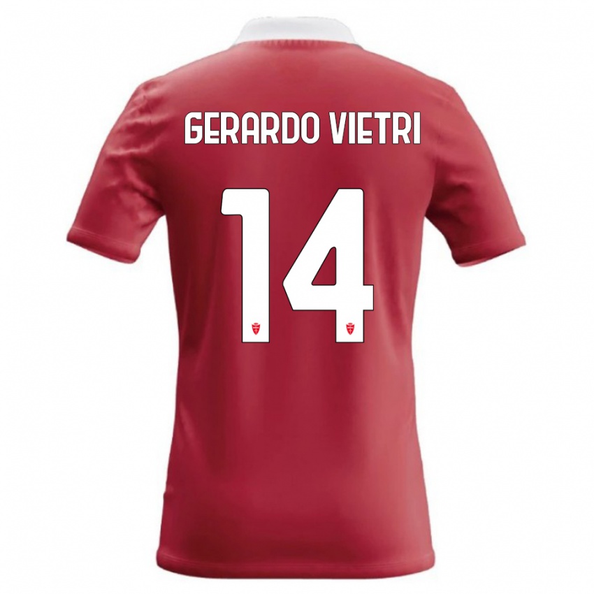 גברים Alessandro Gerardo Vietri #14 אדום לבן ג'רזי ביתית 2026/27 חולצה קצרה
