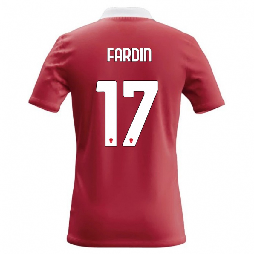 גברים Giulio Fardin #17 אדום לבן ג'רזי ביתית 2026/27 חולצה קצרה