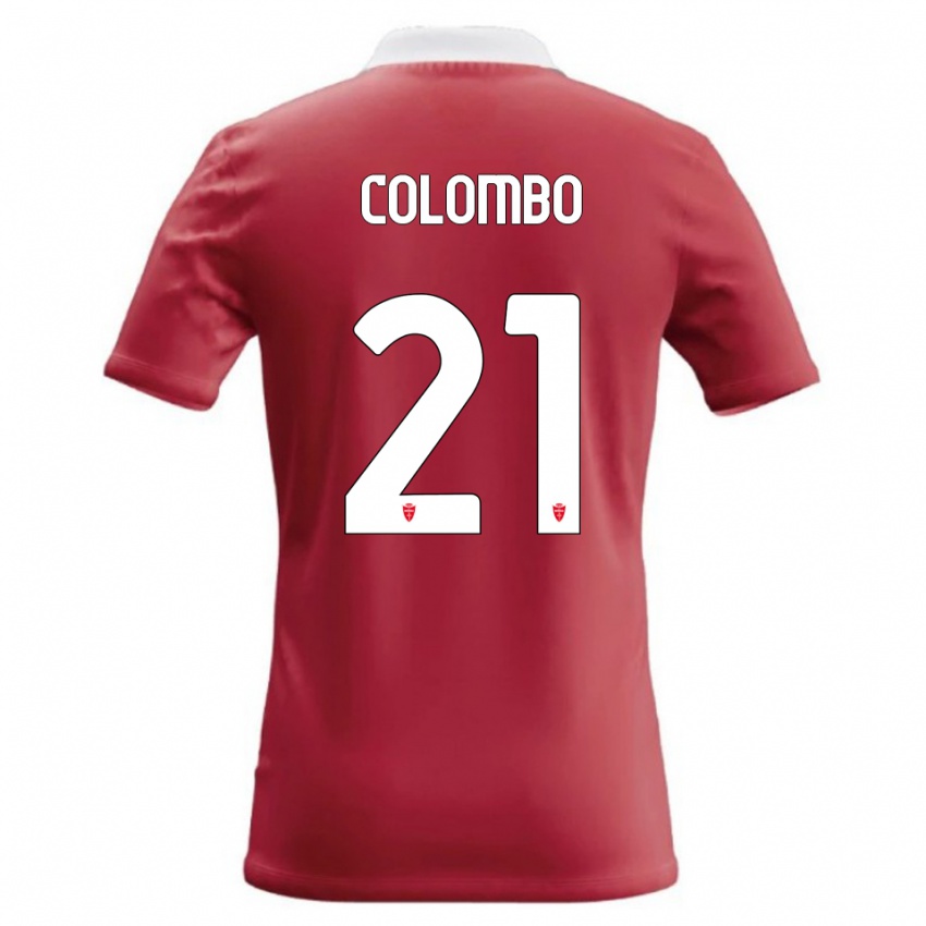 גברים Leonardo Colombo #21 אדום לבן ג'רזי ביתית 2026/27 חולצה קצרה