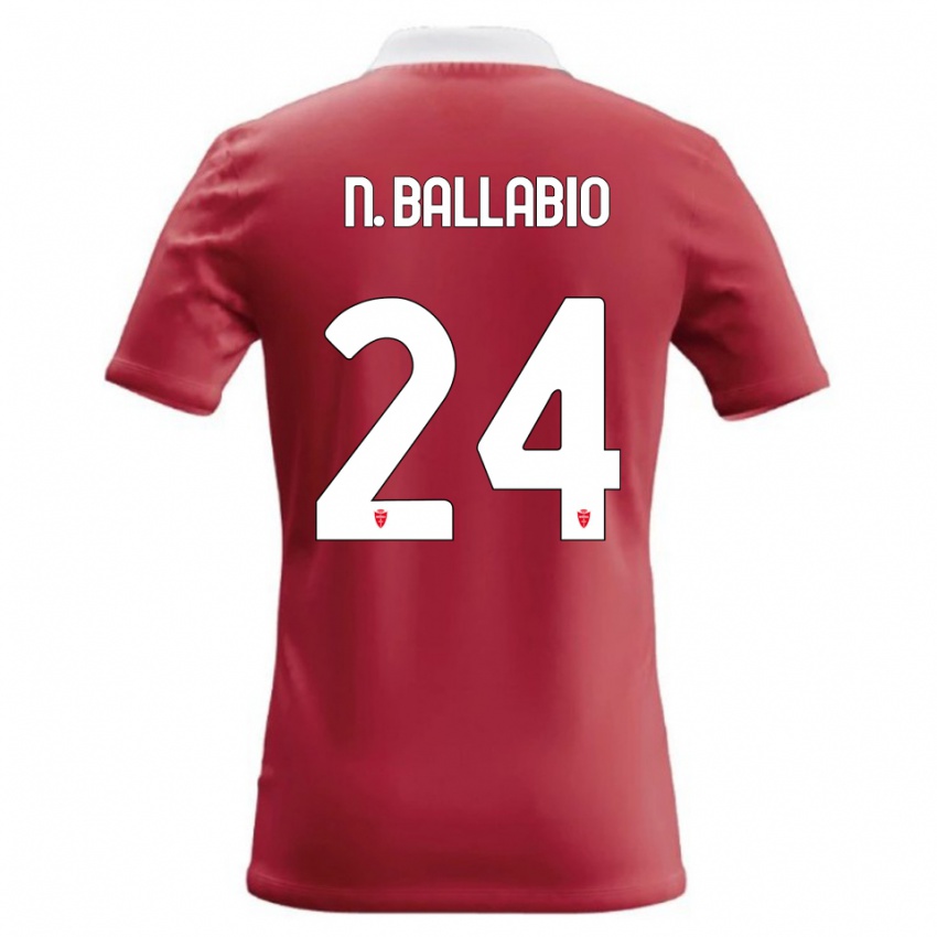 גברים Nicolò Ballabio #24 אדום לבן ג'רזי ביתית 2026/27 חולצה קצרה