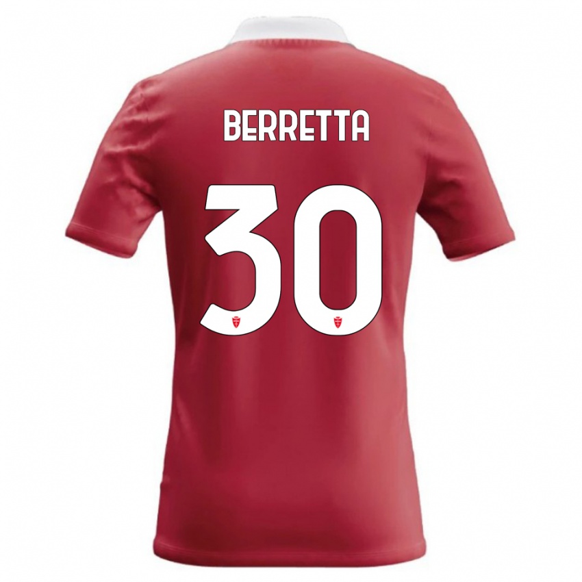 גברים Alessandro Berretta #30 אדום לבן ג'רזי ביתית 2026/27 חולצה קצרה