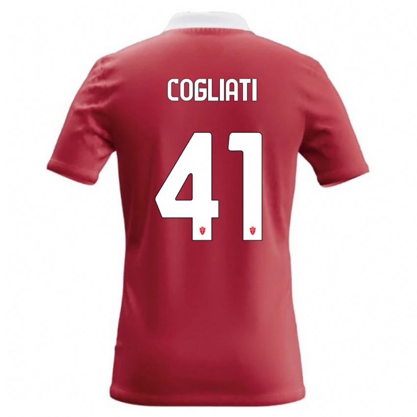 גברים Andrea Cogliati #41 אדום לבן ג'רזי ביתית 2026/27 חולצה קצרה