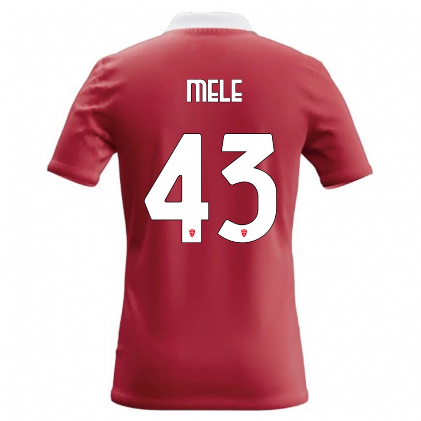 גברים Fabio Mele #43 אדום לבן ג'רזי ביתית 2026/27 חולצה קצרה