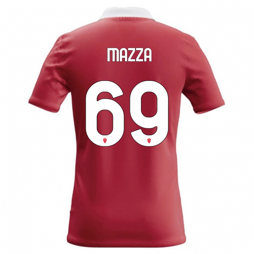 גברים Andrea Mazza #69 אדום לבן ג'רזי ביתית 2026/27 חולצה קצרה