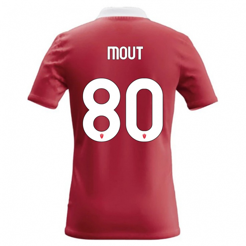 גברים Mathis Mout #80 אדום לבן ג'רזי ביתית 2026/27 חולצה קצרה