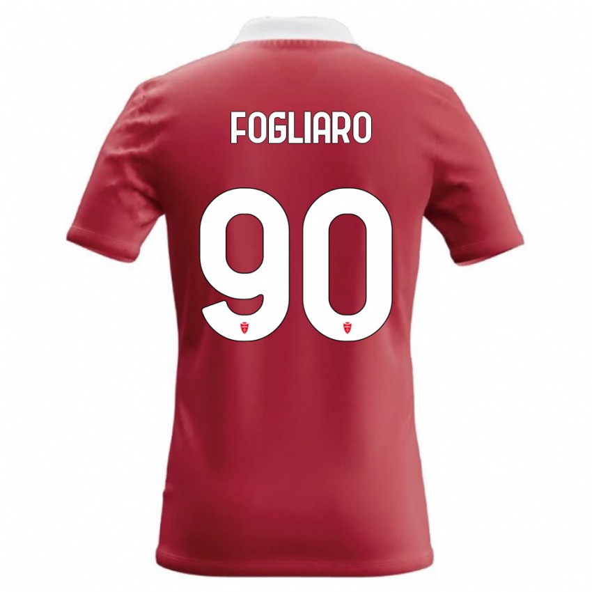 גברים Christian Fogliaro #90 אדום לבן ג'רזי ביתית 2026/27 חולצה קצרה