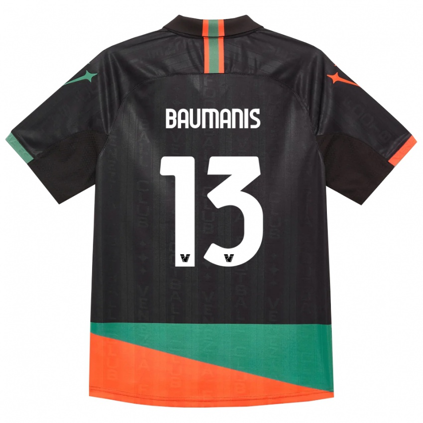 גברים Kristofers Baumanis #13 שחור כתום ירוק ג'רזי ביתית 2026/27 חולצה קצרה