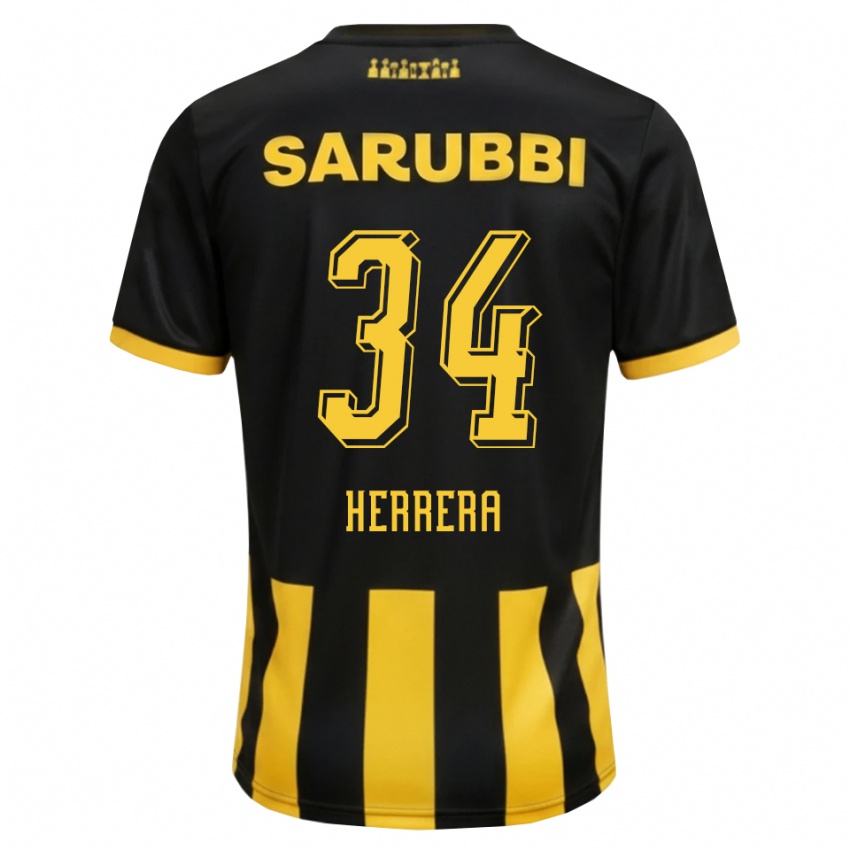 גברים Nahuel Herrera #34 שחור צהוב ג'רזי ביתית 2026/27 חולצה קצרה