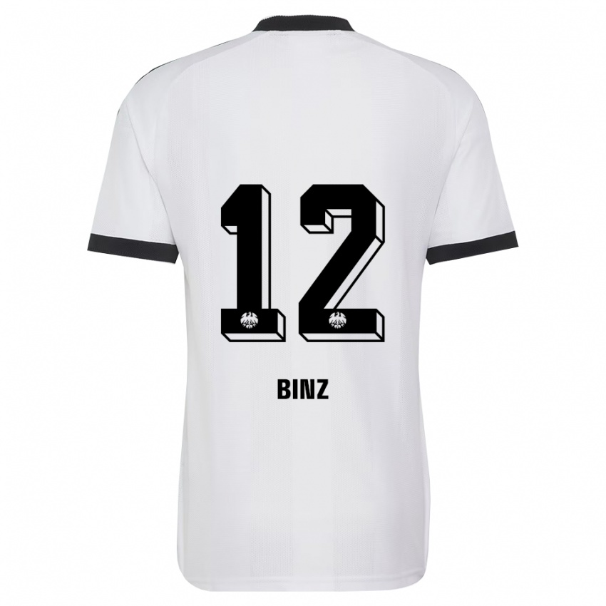 גברים Sam Binz #12 שחור לבן הרחק ג'רזי 2026/27 חולצה קצרה