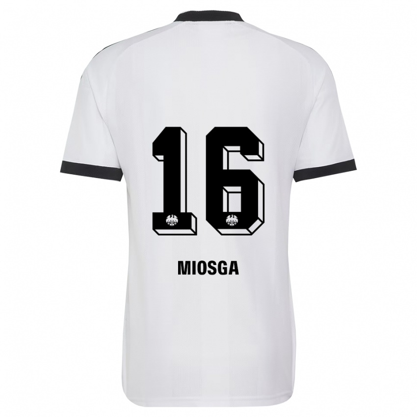 גברים Kimani Miosga #16 שחור לבן הרחק ג'רזי 2026/27 חולצה קצרה