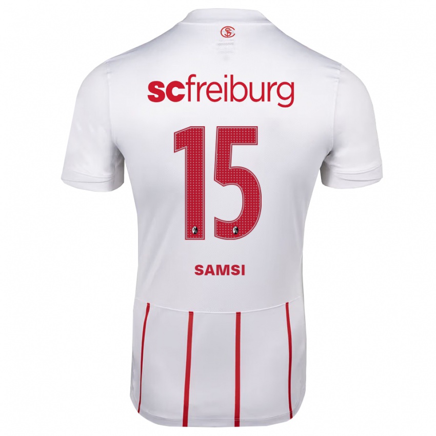 גברים Simon Samsi #15 לבן אדום צהוב הרחק ג'רזי 2026/27 חולצה קצרה